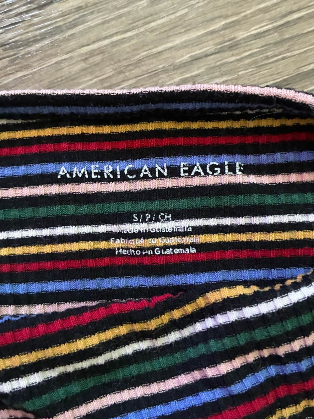 Striped Ribbed Tank Top - Black Multicolor - Picture 3 of 3